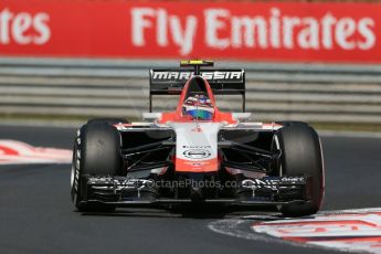 World © Octane Photographic Ltd. 2014 Friday 25th July 2014. Hungarian GP, Hungaroring - Budapest. Practice 2. Marussia F1 Team MR03 - Max Chilton. Digital Ref: 1057LB1D0004