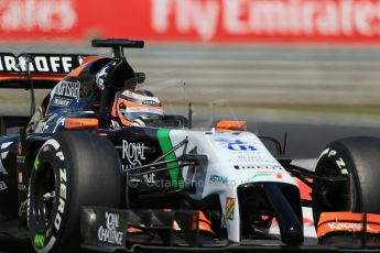 World © Octane Photographic Ltd. 2014 Friday 25th July 2014. Hungarian GP, Hungaroring - Budapest. Practice 2. Sahara Force India VJM07 – Nico Hulkenburg. Digital Ref : 1057LB1D0012