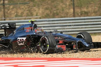 World © Octane Photographic Ltd. Friday 25th July 2014. Hungarian GP, Hungaroring - Budapest. - Formula 1 Practice 2. McLaren Mercedes MP4/29 – Kevin Magnussen. Digital Ref: 1057LB1D0085