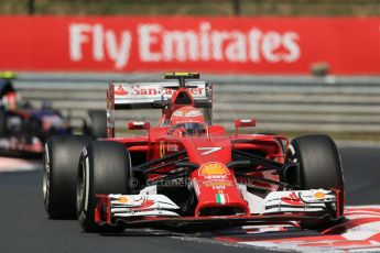 World © Octane Photographic Ltd. 2014 Friday 25th July 2014. Hungarian GP, Hungaroring - Budapest. Practice 2. Scuderia Ferrari F14T – Kimi Raikkonen. Digital Ref: 1057LB1D0187