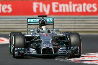 World © Octane Photographic Ltd. Friday 25th July 2014. Hungarian GP, Hungaroring - Budapest. - Formula 1 Practice 2. Mercedes AMG Petronas F1 W05 Hybrid – Lewis Hamilton. Digital Ref: 1057LB1D0372