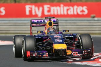 World © Octane Photographic Ltd. Friday 25th July 2014. Hungarian GP, Hungaroring - Budapest. Formula 1 Practice 2. Infiniti Red Bull Racing RB10 - Sebastian Vettel. Digital Ref: 1057LB1D0386