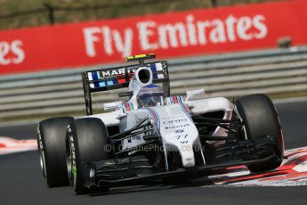 World © Octane Photographic Ltd. 2014 Friday 25th July 2014. Hungarian GP, Hungaroring - Budapest. Practice 2. Williams FW36 – Valtteri Bottas Digital Ref: 1057LB1D0521