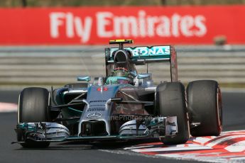 World © Octane Photographic Ltd. Friday 25th July 2014. Hungarian GP, Hungaroring - Budapest. - Formula 1 Practice 2. Mercedes AMG Petronas F1 W05 Hybrid - Nico Rosberg. Digital Ref: 1057LB1D0578