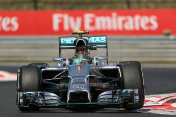 World © Octane Photographic Ltd. 2014 Friday 25th July 2014. Hungarian GP, Hungaroring - Budapest. Practice 2. Mercedes AMG Petronas F1 W05 Hybrid - Nico Rosberg. Digital Ref: 1057LB1D0580