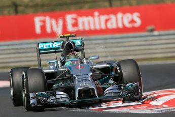 World © Octane Photographic Ltd. Friday 25th July 2014. Hungarian GP, Hungaroring - Budapest. - Formula 1 Practice 2. Mercedes AMG Petronas F1 W05 Hybrid - Nico Rosberg. Digital Ref: 1057LB1D0615