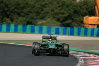 World © Octane Photographic Ltd. 2014 Saturday 26th July 2014. Hungarian GP, Hungaroring - Budapest. Practice 3. Caterham F1 Team CT05 – Kamui Kobayashi. Digital Ref: 1064LB1D1167