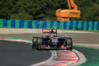 World © Octane Photographic Ltd. 2014 Saturday 26th July 2014. Hungarian GP, Hungaroring - Budapest. Practice 3. Scuderia Toro Rosso STR 9 – Daniil Kvyat. Digital Ref: 1064LB1D1181