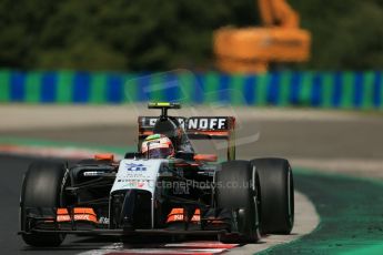 World © Octane Photographic Ltd. 2014 Saturday 26th July 2014. Hungarian GP, Hungaroring - Budapest. Practice 3. Sahara Force India VJM07 – Sergio Perez. Digital Ref: 1064LB1D1242