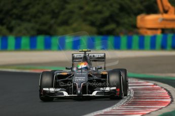 World © Octane Photographic Ltd. 2014 Saturday 26th July 2014. Hungarian GP, Hungaroring - Budapest. Practice 3. Sauber C33 - Esteban Gutierrez. Digital Ref: 1064LB1D1260