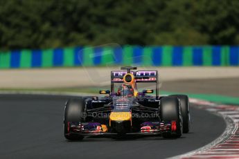 World © Octane Photographic Ltd. 2014. Saturday 26th July 2014. Hungarian GP, Hungaroring - Budapest. Practice 3. Infiniti Red Bull Racing RB10 - Sebastian Vettel. Digital Ref: 1064LB1D1364