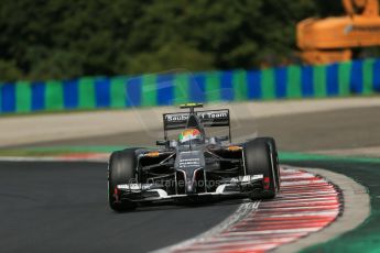 World © Octane Photographic Ltd. 2014 Saturday 26th July 2014. Hungarian GP, Hungaroring - Budapest. Practice 3. Sauber C33 - Esteban Gutierrez. Digital Ref: 1064LB1D1418