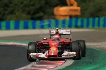 World © Octane Photographic Ltd. 2014 Saturday 26th July 2014. Hungarian GP, Hungaroring - Budapest. Practice 3. Scuderia Ferrari F14T – Kimi Raikkonen. Digital Ref: 1064LB1D1465