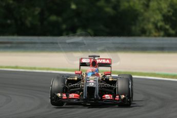 World © Octane Photographic Ltd. Saturday 26th July 2014. Hungarian GP, Hungaroring - Budapest. Practice 3. Lotus F1 Team E22 - Romain Grosjean. Digital Ref: 1064LB1D1681