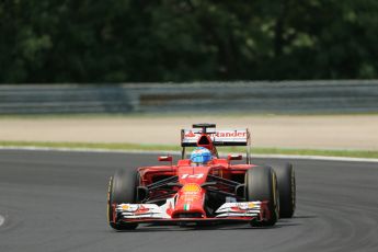 World © Octane Photographic Ltd. Saturday 26th July 2014. Hungarian GP, Hungaroring - Budapest. Practice 3. Scuderia Ferrari F14T - Fernando Alonso. Digital Ref: 1064LB1D1796