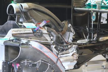 World © Octane Photographic Ltd. Sunday 27th July 2014. Hungarian GP, Hungaroring - Budapest.  Mercedes AMG Petronas F1 W05 Hybrid technical details. Digital Ref: 1072CB7D8217