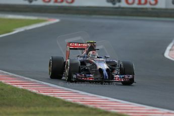 World © Octane Photographic Ltd. Saturday 26th July 2014. Hungarian GP, Hungaroring - Budapest. Qualifying. Scuderia Toro Rosso STR 9 – Daniil Kvyat. Digital Ref: 1065LB1D1977