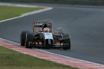 World © Octane Photographic Ltd. Saturday 26th July 2014. Hungarian GP, Hungaroring - Budapest. Qualifying. Sahara Force India VJM07 – Sergio Perez. Digital Ref: 1065LB1D2022