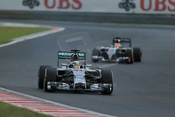 World © Octane Photographic Ltd. Saturday 26th July 2014. Hungarian GP, Hungaroring - Budapest. Qualifying. Mercedes AMG Petronas F1 W05 Hybrid – Lewis Hamilton. Digital Ref: 1065LB1D2037