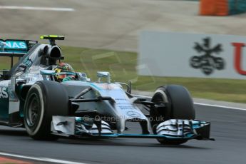 World © Octane Photographic Ltd. Saturday 26th July 2014. Hungarian GP, Hungaroring - Budapest. Qualifying. Mercedes AMG Petronas F1 W05 Hybrid - Nico Rosberg. Digital Ref: 1065LB1D2186