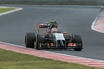 World © Octane Photographic Ltd. Saturday 26th July 2014. Hungarian GP, Hungaroring - Budapest. Qualifying. Sahara Force India VJM07 – Sergio Perez. Digital Ref: 1065LB1D2241