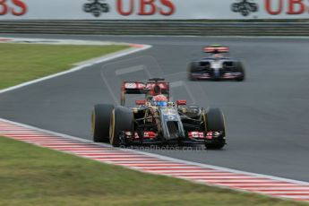 World © Octane Photographic Ltd. Saturday 26th July 2014. Hungarian GP, Hungaroring - Budapest. Qualifying. Lotus F1 Team E22 - Romain Grosjean. Digital Ref: 1065LB1D2257