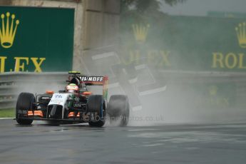 World © Octane Photographic Ltd. Sunday 27th July 2014. Hungarian GP, Hungaroring - Budapest. Race. Sahara Force India VJM07 – Sergio Perez. Digital Ref: 1073CB7D6968