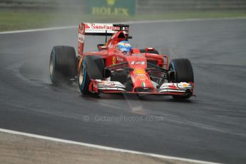 World © Octane Photographic Ltd. Sunday 27th July 2014. Hungarian GP, Hungaroring - Budapest. Race. Scuderia Ferrari F14T - Fernando Alonso. Digital Ref: 1073CB7D7000