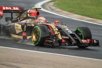 World © Octane Photographic Ltd. Sunday 27th July 2014. Hungarian GP, Hungaroring - Budapest. Race. Lotus F1 Team E22 – Pastor Maldonado. Digital Ref: 1073CB7D7113