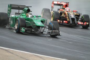 World © Octane Photographic Ltd. Sunday 27th July 2014. Hungarian GP, Hungaroring - Budapest. Race. Caterham F1 Team CT05 – Kamui Kobayashi. Digital Ref: 1073CB7D7116