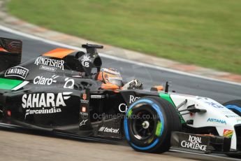 World © Octane Photographic Ltd. Sunday 27th July 2014. Hungarian GP, Hungaroring - Budapest. Race. Sahara Force India VJM07 – Nico Hulkenburg. Digital Ref : 1073CB7D7146