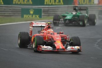 World © Octane Photographic Ltd. Sunday 27th July 2014. Hungarian GP, Hungaroring - Budapest. Race. Scuderia Ferrari F14T – Kimi Raikkonen. Digital Ref: 1073CB7D7226