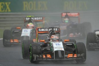 World © Octane Photographic Ltd. Sunday 27th July 2014. Hungarian GP, Hungaroring - Budapest. Race. Sahara Force India VJM07 – Nico Hulkenburg. Digital Ref : 1073CB7D7260