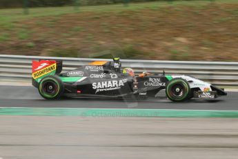 World © Octane Photographic Ltd. Sunday 27th July 2014. Hungarian GP, Hungaroring - Budapest. Race. Sahara Force India VJM07 – Sergio Perez. Digital Ref: 1073CB7D8497