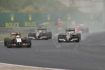 World © Octane Photographic Ltd. Sunday 27th July 2014. Hungarian GP, Hungaroring - Budapest. Race. Sahara Force India VJM07 – Sergio Perez. Digital Ref: 1073CB7D8538