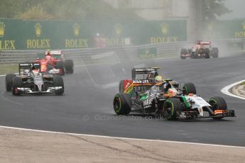 World © Octane Photographic Ltd. Sunday 27th July 2014. Hungarian GP, Hungaroring - Budapest. Race. Sahara Force India VJM07 – Sergio Perez. Digital Ref: 1073CB7D8542
