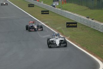 World © Octane Photographic Ltd. Sunday 27th July 2014. Hungarian GP, Hungaroring - Budapest. Race. Williams Martini Racing FW36 – Valtteri Bottas. Digital Ref: 1073LB1D3639