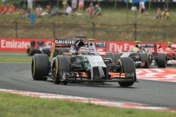 World © Octane Photographic Ltd. Sunday 27th July 2014. Hungarian GP, Hungaroring - Budapest. Race. Sahara Force India VJM07 – Nico Hulkenburg. Digital Ref : 1073LB1D3818