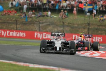World © Octane Photographic Ltd. Sunday 27th July 2014. Hungarian GP, Hungaroring - Budapest. Race. McLaren Mercedes MP4/29 - Jenson Button. Digital Ref: 1073LB1D3848