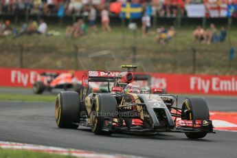 World © Octane Photographic Ltd. Sunday 27th July 2014. Hungarian GP, Hungaroring - Budapest. Race. Lotus F1 Team E22 – Pastor Maldonado. Digital Ref: 1073LB1D3895