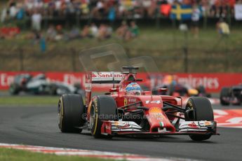 World © Octane Photographic Ltd. Sunday 27th July 2014. Hungarian GP, Hungaroring - Budapest. Race. Scuderia Ferrari F14T - Fernando Alonso. Digital Ref: 1073LB1D3928