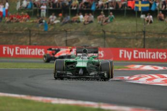 World © Octane Photographic Ltd. Sunday 27th July 2014. Hungarian GP, Hungaroring - Budapest. Race. Caterham F1 Team CT05 – Kamui Kobayashi. Digital Ref: 1073LB1D4045