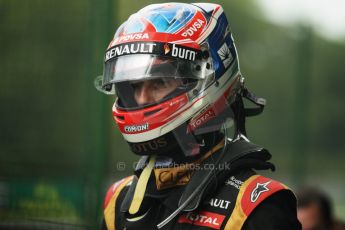World © Octane Photographic Ltd. Sunday 27th July 2014. Hungarian GP, Hungaroring - Budapest. Race. Lotus F1 Team E22 - Romain Grosjean retires. Digital Ref: 1073LB1D4977
