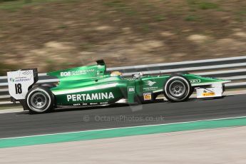 World © Octane Photographic Ltd. Friday 25th July 2014. GP2 Practice – Hungarian GP, Hungaroring - Budapest. Rio Haryanto - EQ8 Caterham Racing. Digital Ref :
