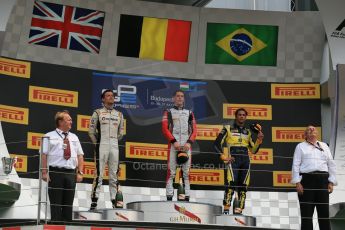 World © Octane Photographic Ltd. Sunday 27th July 2014. GP2 Race 2 – Hungarian GP - Hungaroring, Budapest. Stoffel Vandoorne (1st) - ART Grand Prix, Jolyon Palmer (2nd) – DAMS and Felipe Nasr (3rd) - Carlin. Digital Ref : 1070LB1D3136