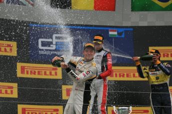 World © Octane Photographic Ltd. Sunday 27th July 2014. GP2 Race 2 – Hungarian GP - Hungaroring, Budapest. Stoffel Vandoorne (1st) - ART Grand Prix, Jolyon Palmer (2nd) – DAMS and Felipe Nasr (3rd) - Carlin. Digital Ref : 1070LB1D3189