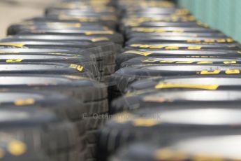 World © Octane Photographic Ltd. Friday 25th July 2014. GP3 Practice Session. Hungarian GP, Hungaroring - Budapest. GP3 wet tyres ready for Sunday's forecast. Digital Ref : 1060CB7D6413