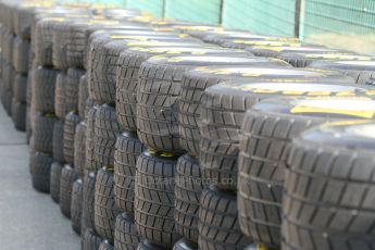 World © Octane Photographic Ltd. Friday 25th July 2014. GP3 Practice Session. Hungarian GP, Hungaroring - Budapest. GP3 wet tyres ready for Sunday's forecast. Digital Ref : 1060CB7D6419