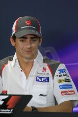 World © Octane Photographic Ltd. Thursday 24th July 2014. Hungarian GP, Hungaroring - Budapest - Formula 1 FIA Press Conference. Sauber C33 – Esteban Gutierrez. Digital Ref: 1054LB1D8960