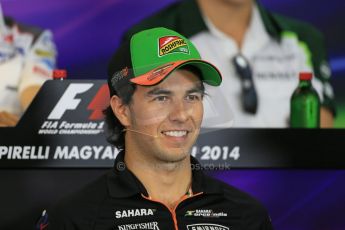 World © Octane Photographic Ltd. Thursday 24th July 2014. Hungarian GP, Hungaroring - Budapest - Formula 1 FIA Press Conference. Sahara Force India VJM07 – Sergio Perez. Digital Ref: 1054LB1D9059